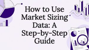 Decorative title card illustration for market sizing guide