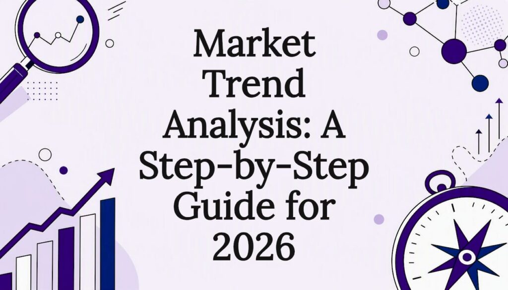 Decorative title card illustration for market trend analysis article