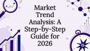 Decorative title card illustration for market trend analysis article