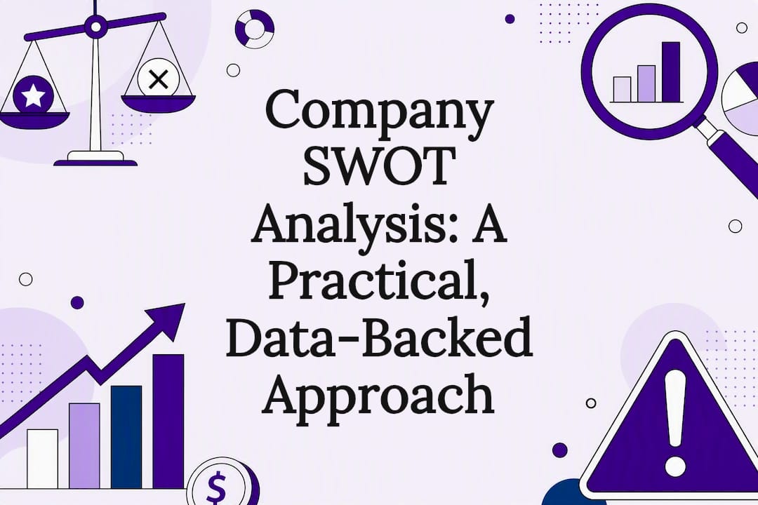 Decorative title card with SWOT theme