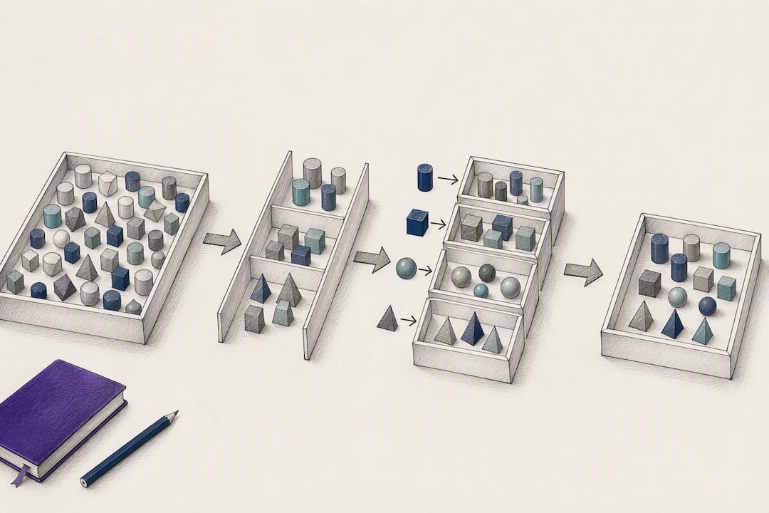 Peer group screening stages illustration