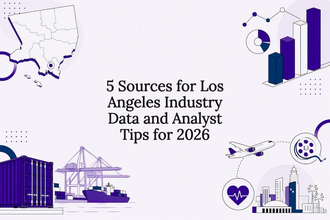 Los Angeles industry data title card