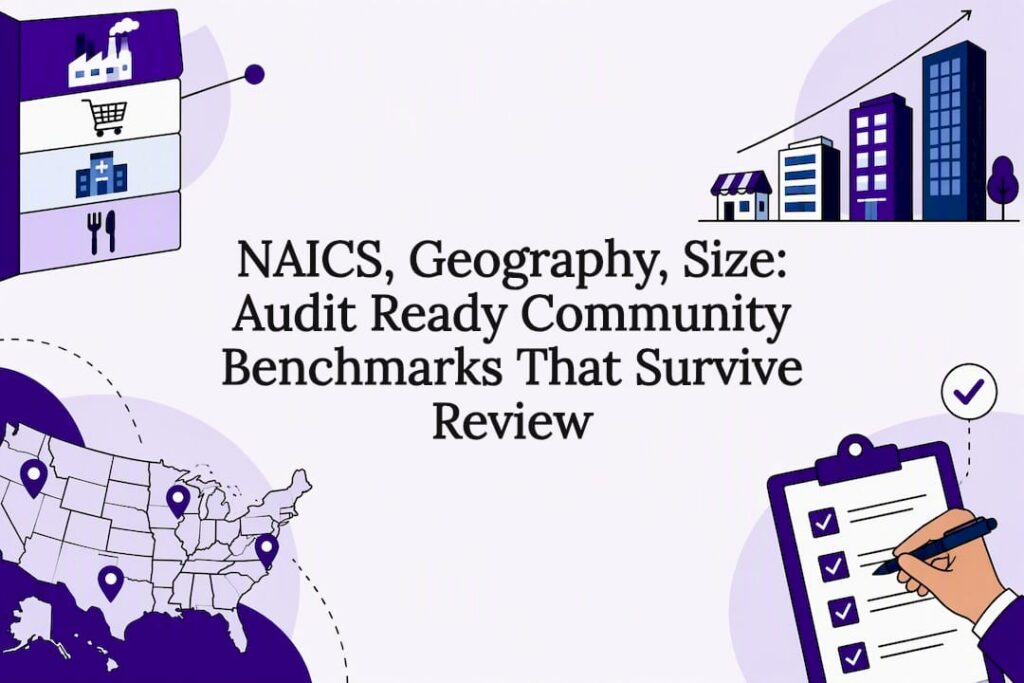 Benchmark audit title card illustration