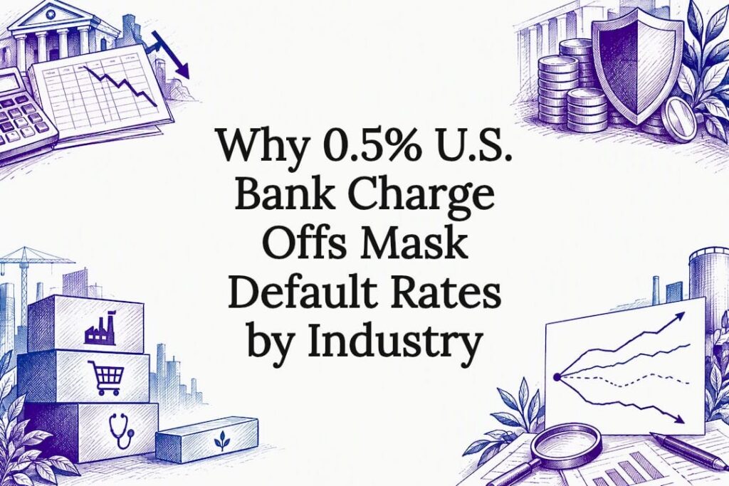 Decorative bank risk title card illustration