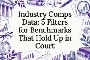 Sketch motifs frame the industry comps title