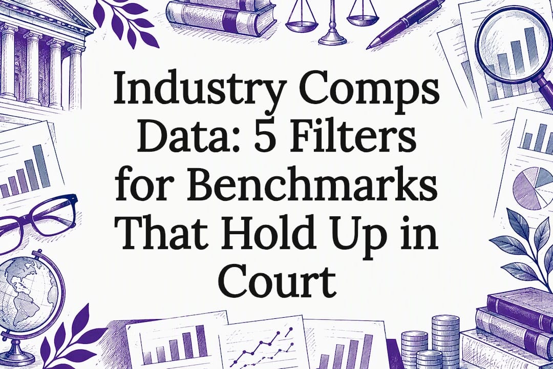 Sketch motifs frame the industry comps title