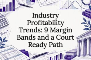 Sketches frame the profitability article title