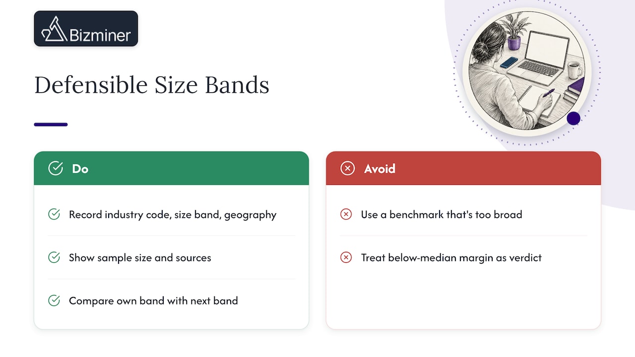 Perspective: how we think about size bands — overview diagram