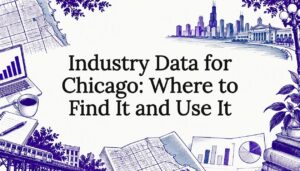 Chicago industry data title card illustration